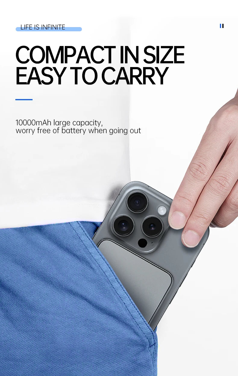 VIVO 50000mAh CCC Certification Thin Power Bank Ultra For MagSafe Magnetic Wireless Fast Charging Portable Battery Display