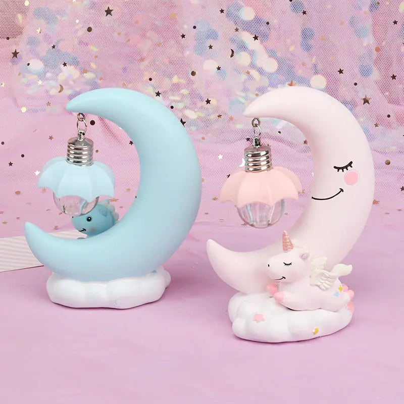 Creative Unicorn Moon Night Light for Girls