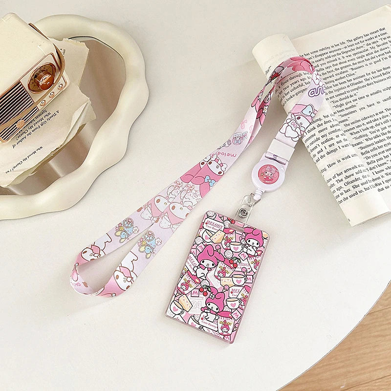 Sanrios Kuromi Cinnamoroll Purin Dog Photocard Bag Cute Cartoon My Melody Card Holders Student Id Credit Card Storage Case Bag