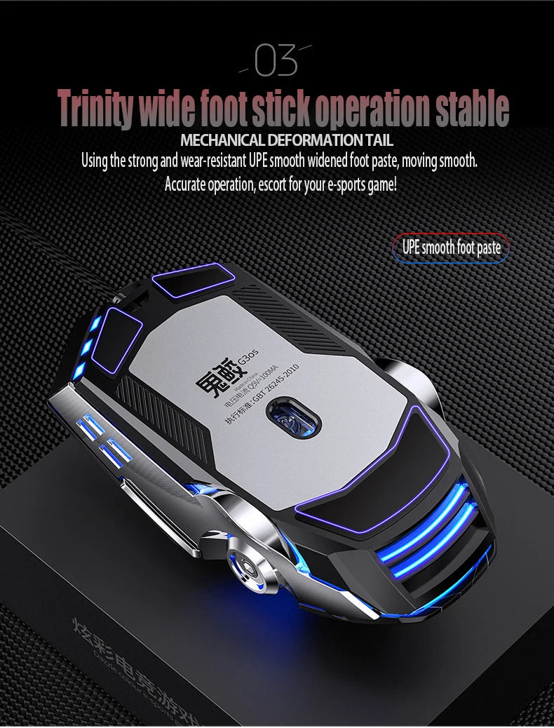 GX2 Wired Combination 104 Keys Mechanical Feel Keyboard and Mouse Replaceable Waterproof RGB Backlight Keyboard And Mouse Cover,