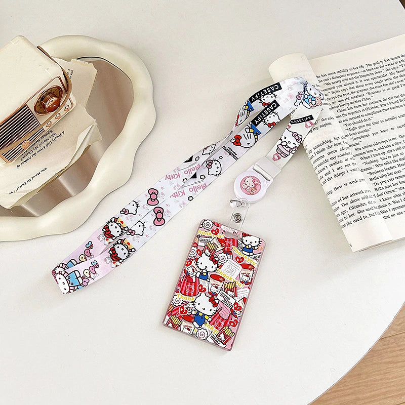 Sanrios Kuromi Cinnamoroll Purin Dog Photocard Bag Cute Cartoon My Melody Card Holders Student Id Credit Card Storage Case Bag