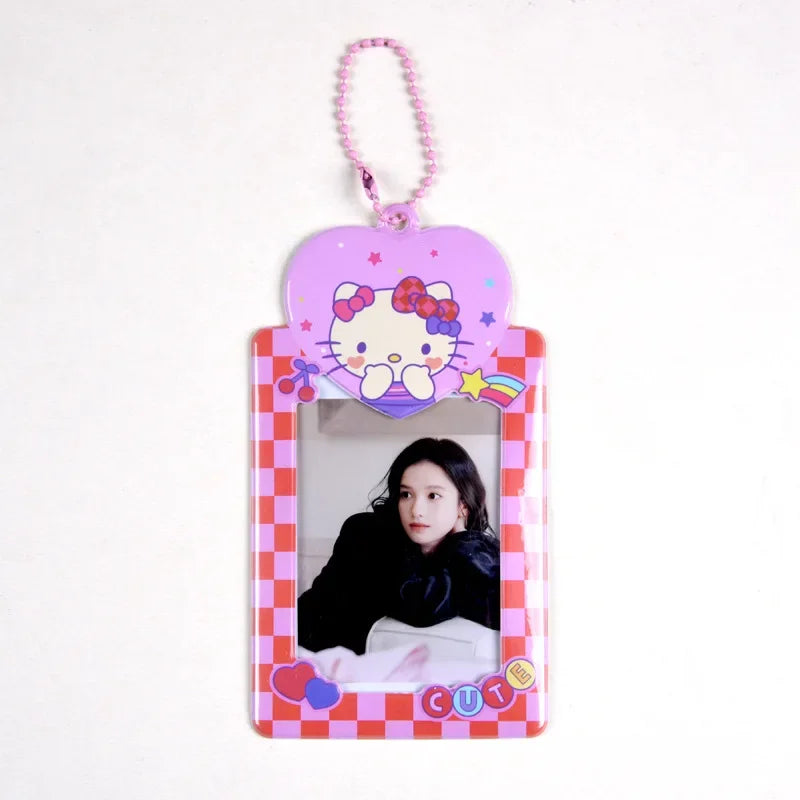 Sanrios Kuromi Cinnamoroll Purin Dog Photocard Bag Cute Cartoon My Melody Card Holders Student Id Credit Card Storage Case Bag