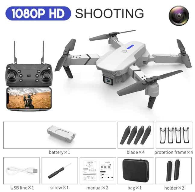 4K Dual-Camera Drone foldable RC quadcopter with a 1080P HD Camera recording