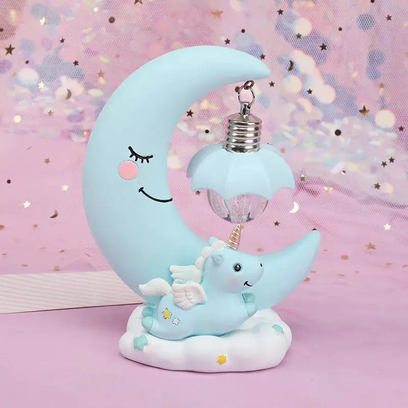 Creative Unicorn Moon Night Light for Girls