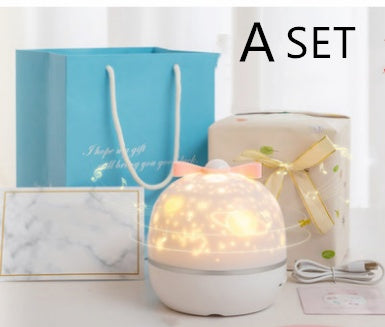 Star Moon Starry Sky Projector LED Night Light for Children Bedroom Decor Remote Control Rotating Baby Flashing Projection Lamp