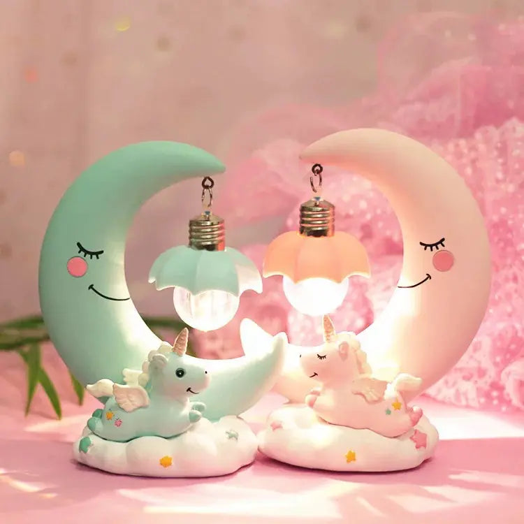 Creative Unicorn Moon Night Light for Girls