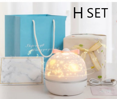 Star Moon Starry Sky Projector LED Night Light for Children Bedroom Decor Remote Control Rotating Baby Flashing Projection Lamp