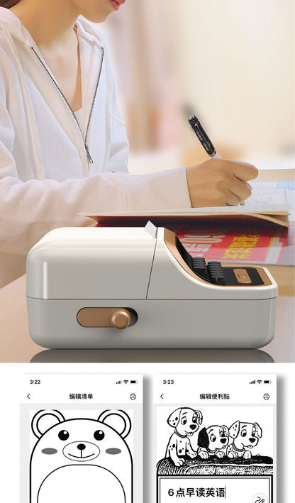 amamee Ink-Free Thermal Label Printer, High Speed USB Mini