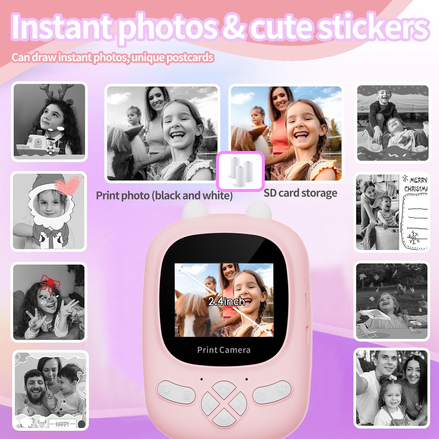 Q2 Children's Camera Polaroid Portable HD camera