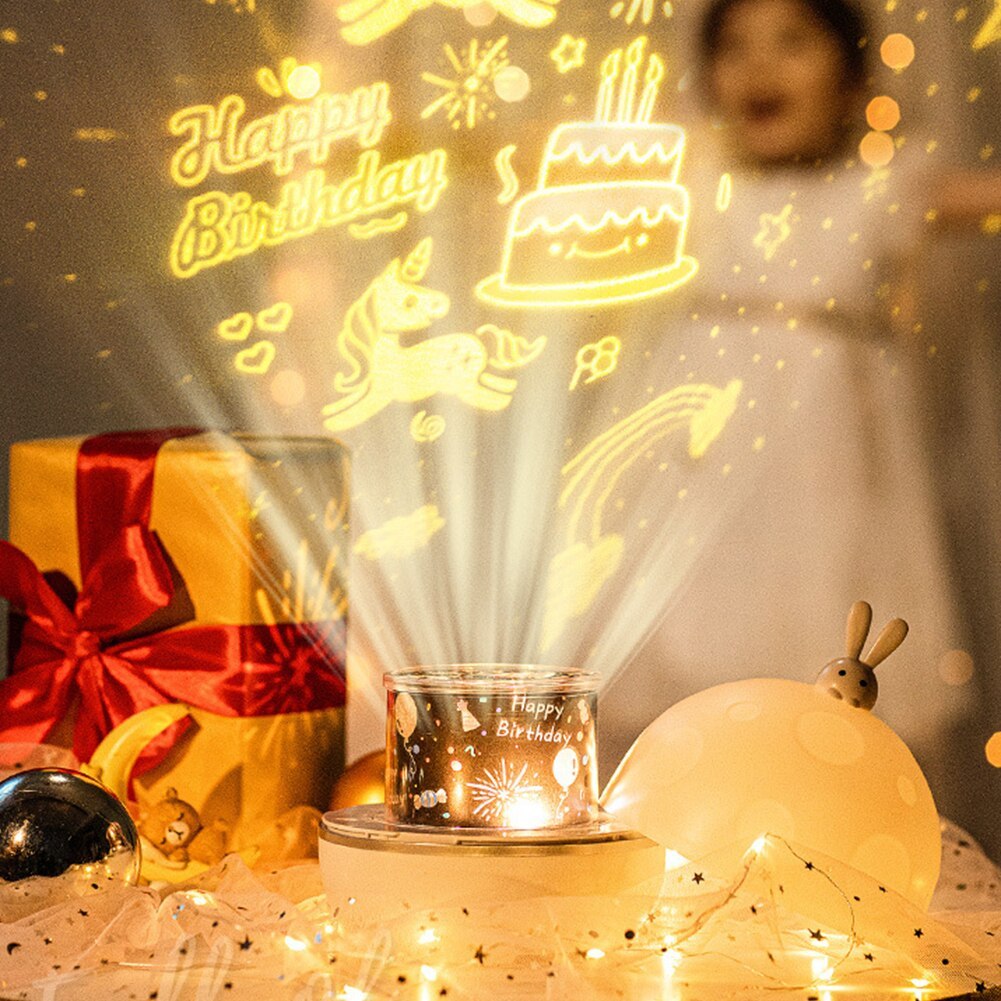 Star Moon Starry Sky Projector LED Night Light for Children Bedroom Decor Remote Control Rotating Baby Flashing Projection Lamp
