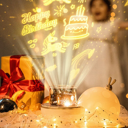 Star Moon Starry Sky Projector LED Night Light for Children Bedroom Decor Remote Control Rotating Baby Flashing Projection Lamp