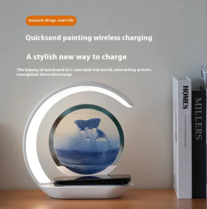 Wireless Charging Sand Art Lamp