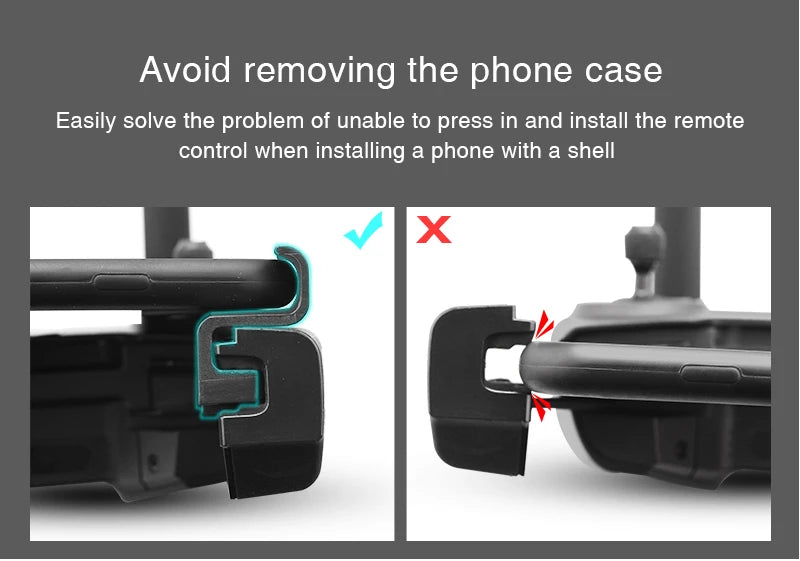 Phone Mount For DJI Mavic Mini /SE /Mavic 2 Pro Zoom Drone Remote Control Clamp Clip Bracket Stable Phone Holder Accessories