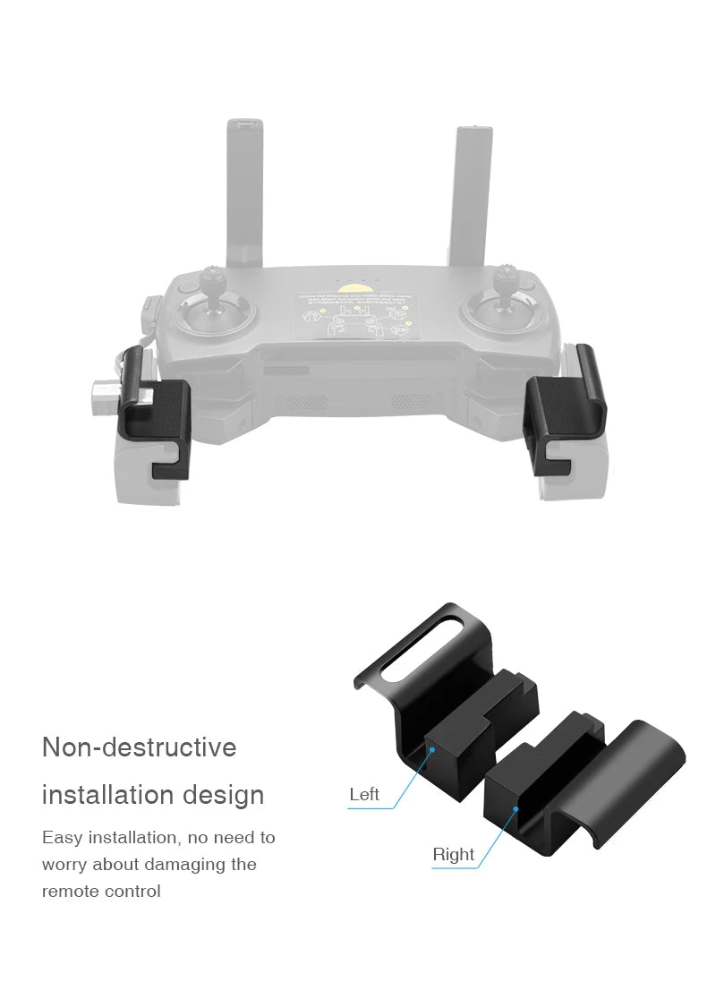 Phone Mount For DJI Mavic Mini /SE /Mavic 2 Pro Zoom Drone Remote Control Clamp Clip Bracket Stable Phone Holder Accessories