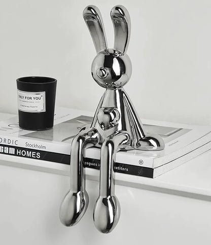 Electroplated Rabbit Figurine for Home Decor (Single)