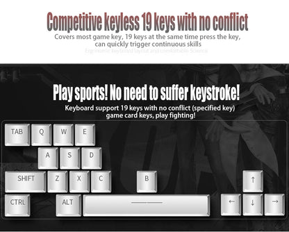 GX2 Wired Combination 104 Keys Mechanical Feel Keyboard and Mouse Replaceable Waterproof RGB Backlight Keyboard And Mouse Cover,