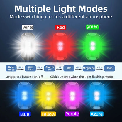 Mini Drone Strobe Light for DJI Mavic 4 Pro/NEO/Mini 4 Pro/Mini 2/4K Lightweight 6 Lights Color Anti-collision Signal Lamp