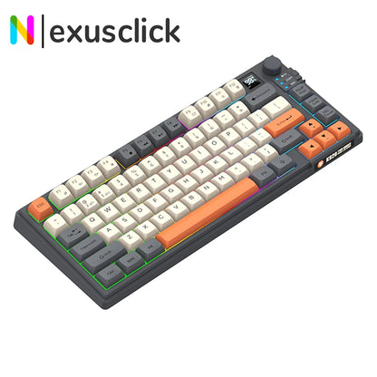 Premium Dual Modes (2.4G+Bluetooth) Keyboard Mouse Combo/Keyboard | Rechargeable | with Display Screen & Knob |  Private Mold