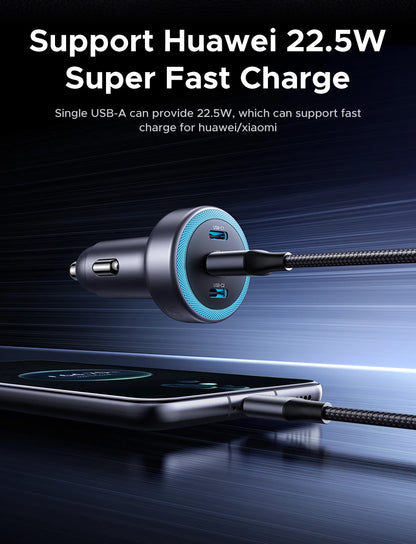 UGREEN Car Charger PD30W USB C Fast Charger for iPhone 17 16 15 Fast Charging for Mobile Phone USB C Car Charger