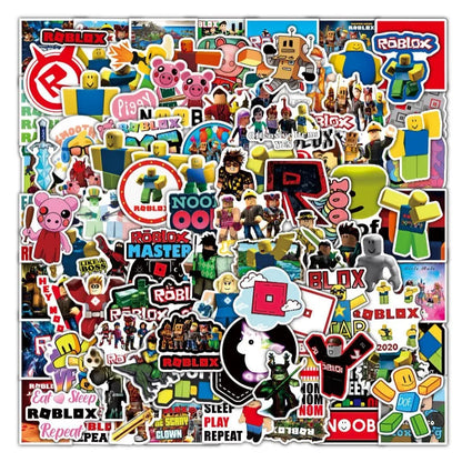 50/100pcs Game Roblox Cartoon Stickers Water Cup Luggage Notebook Scooter Graffiti Waterproof Stickers Student Gift Toy