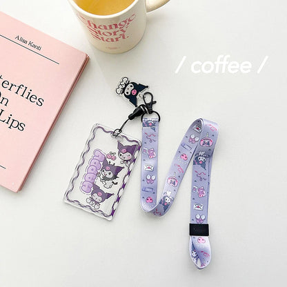 Sanrios Kuromi Cinnamoroll Purin Dog Photocard Bag Cute Cartoon My Melody Card Holders Student Id Credit Card Storage Case Bag