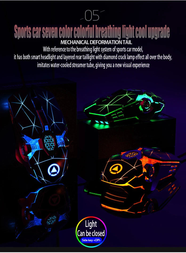 GX2 Wired Combination 104 Keys Mechanical Feel Keyboard and Mouse Replaceable Waterproof RGB Backlight Keyboard And Mouse Cover,