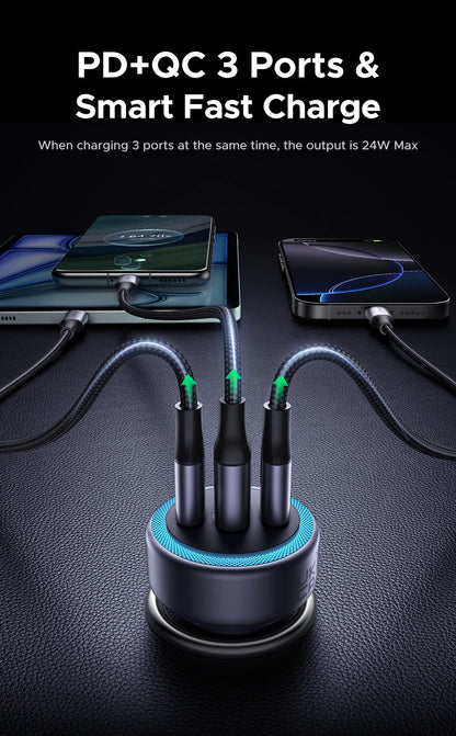 UGREEN Car Charger PD30W USB C Fast Charger for iPhone 17 16 15 Fast Charging for Mobile Phone USB C Car Charger