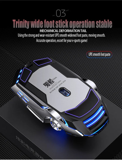 GX2 Wired Combination 104 Keys Mechanical Feel Keyboard and Mouse Replaceable Waterproof RGB Backlight Keyboard And Mouse Cover,