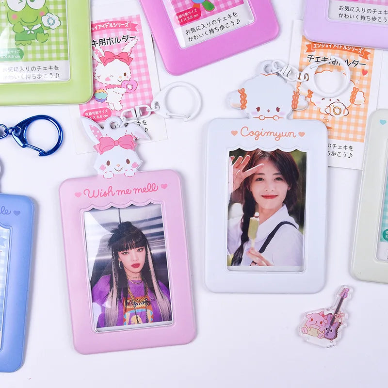 Sanrios Kuromi Cinnamoroll Purin Dog Photocard Bag Cute Cartoon My Melody Card Holders Student Id Credit Card Storage Case Bag