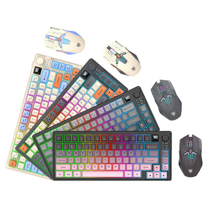 Premium Dual Modes (2.4G+Bluetooth) Keyboard Mouse Combo/Keyboard | Rechargeable | with Display Screen & Knob |  Private Mold