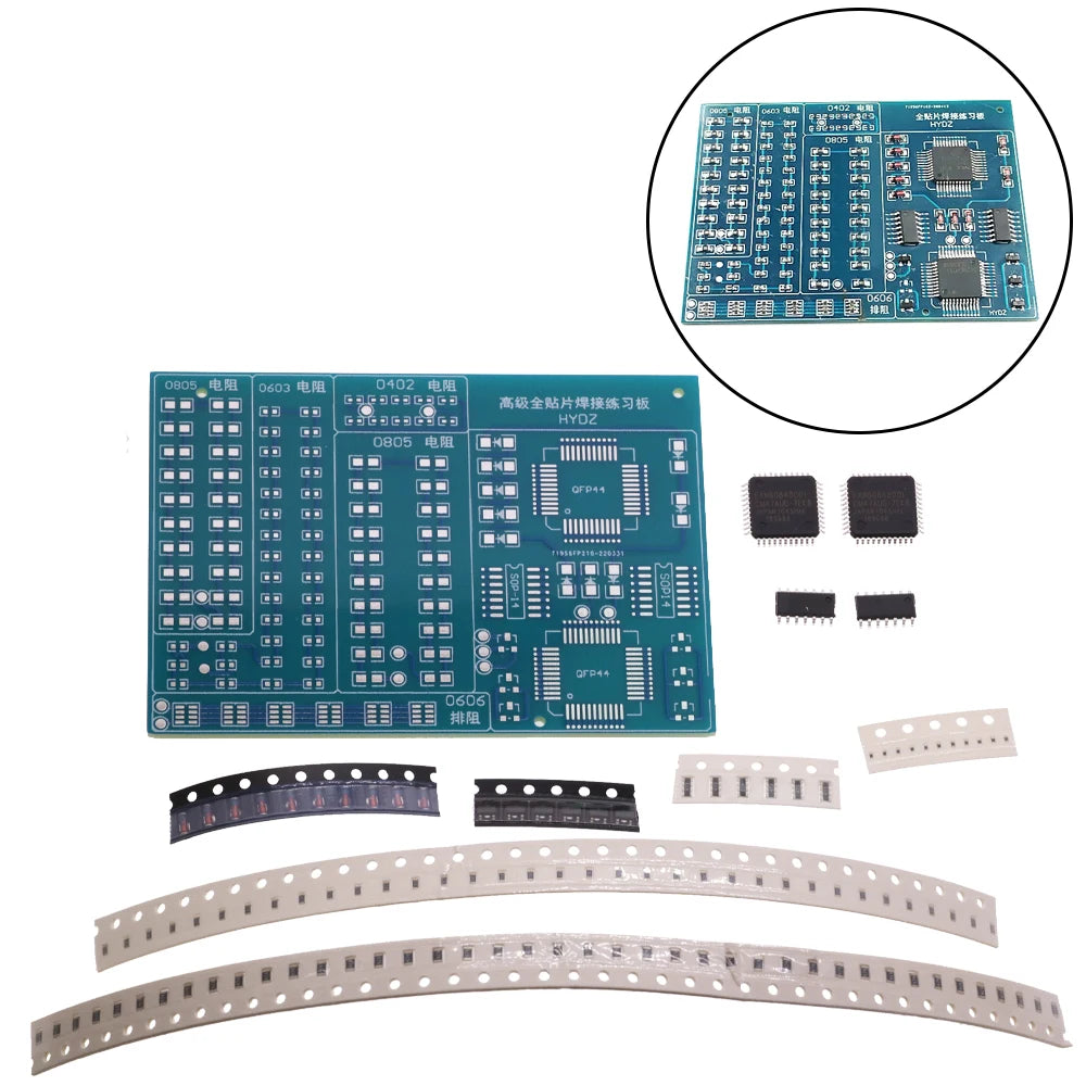 SMD NE555 CD4017 Rotating Flashing LED Components SMT LQFP44 Soldering Practice Board Electronic Circuit Training Suite DIY Kit