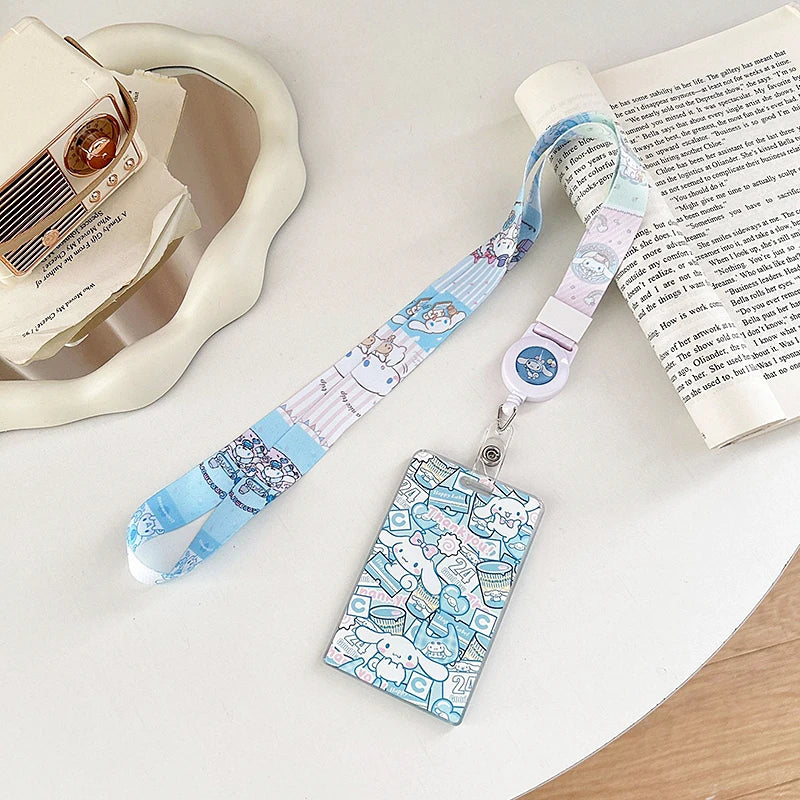 Sanrios Kuromi Cinnamoroll Purin Dog Photocard Bag Cute Cartoon My Melody Card Holders Student Id Credit Card Storage Case Bag