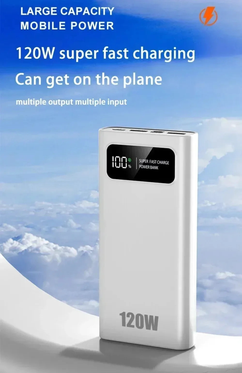 Xiaomi 50000mAh Power Bank Ultra Large Capacity 120W Super Fast Charging Portable External Battery With LED Digital Display