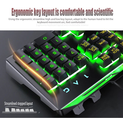 GX2 Wired Combination 104 Keys Mechanical Feel Keyboard and Mouse Replaceable Waterproof RGB Backlight Keyboard And Mouse Cover,