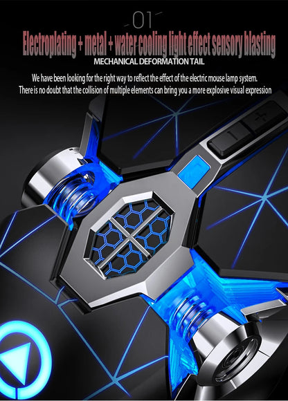 GX2 Wired Combination 104 Keys Mechanical Feel Keyboard and Mouse Replaceable Waterproof RGB Backlight Keyboard And Mouse Cover,
