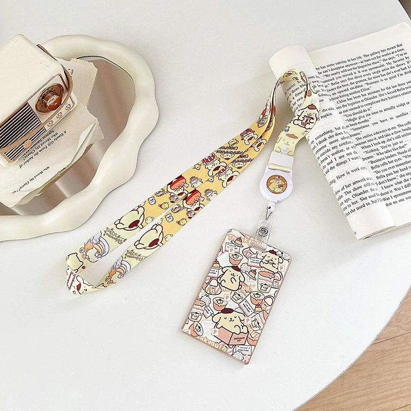 Sanrios Kuromi Cinnamoroll Purin Dog Photocard Bag Cute Cartoon My Melody Card Holders Student Id Credit Card Storage Case Bag