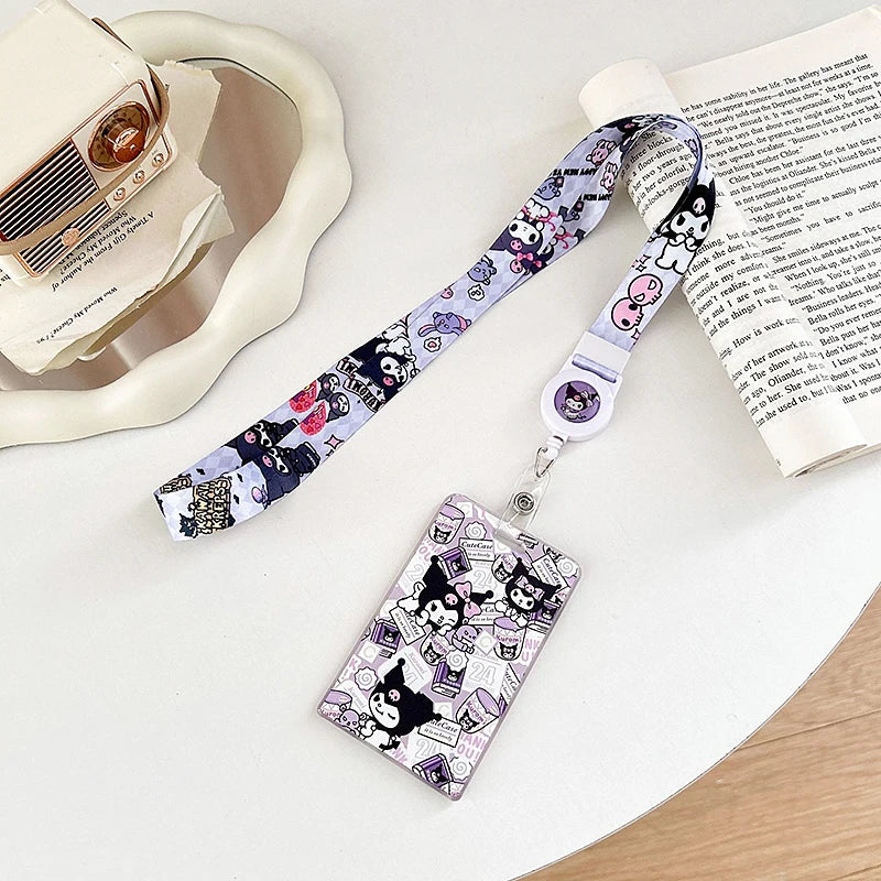 Sanrios Kuromi Cinnamoroll Purin Dog Photocard Bag Cute Cartoon My Melody Card Holders Student Id Credit Card Storage Case Bag