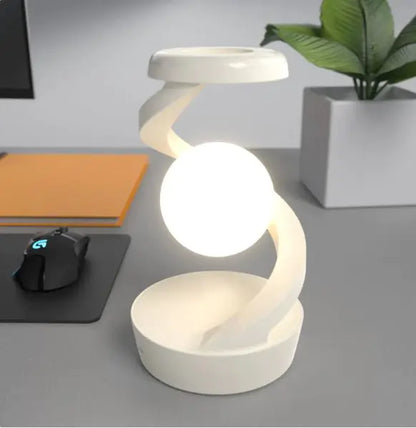 Rotating Moon Desk Lamp with Phone Charging